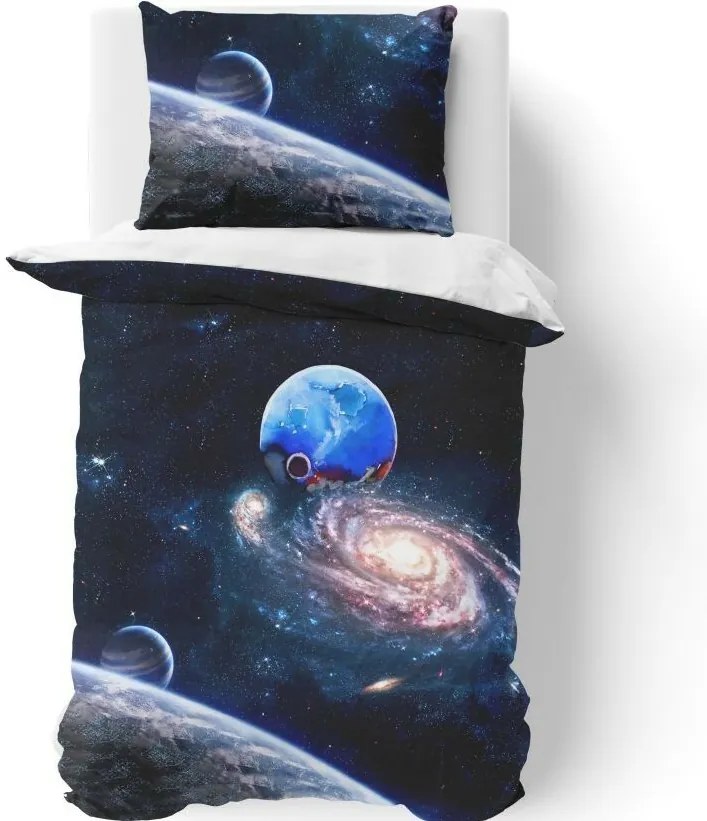 Pościel bawełniana Kosmos 3D, 140 x 200 cm, 70 x 90 cm