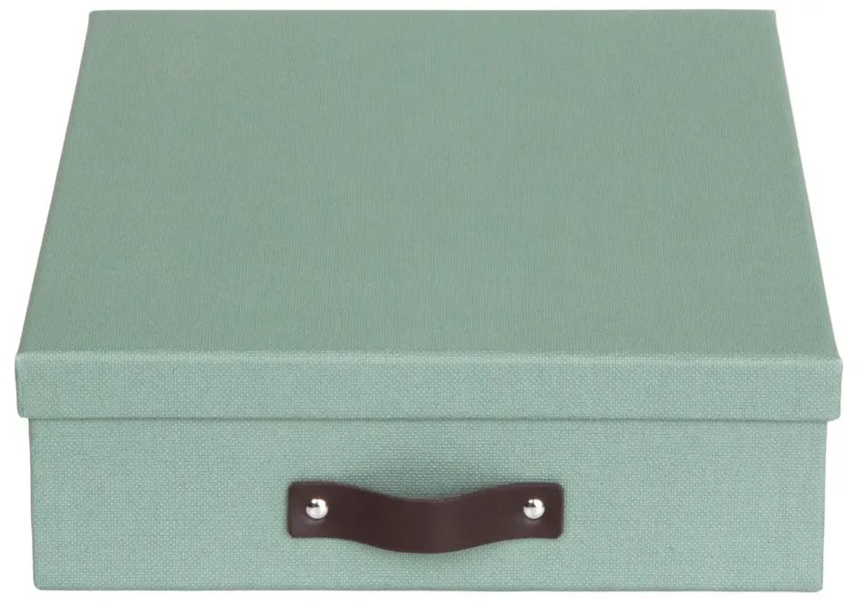 Zielony kartonowy organizer na dokumenty Oskar Canvas Paper Laminate – Bigso