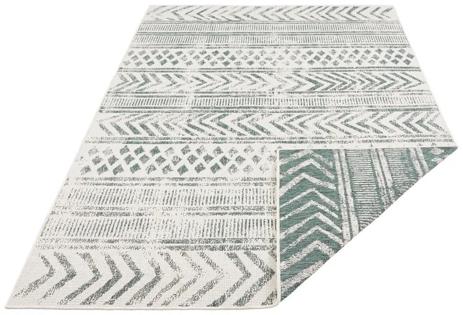 Zielono-kremowy dywan odpowiedni na zewnątrz NORTHRUGS Biri, 120x170 cm