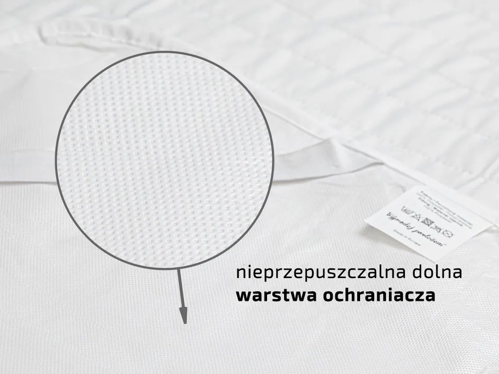 Nieprzemakalny ochraniacz na materac PIKOWANY 140 x 200 cm