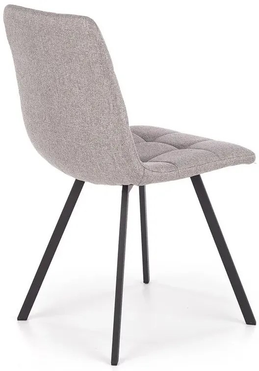 Szare minimalistyczne krzesło pikowane H3-A62