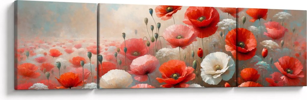 Obraz - Obraz z makami (170x50 cm)