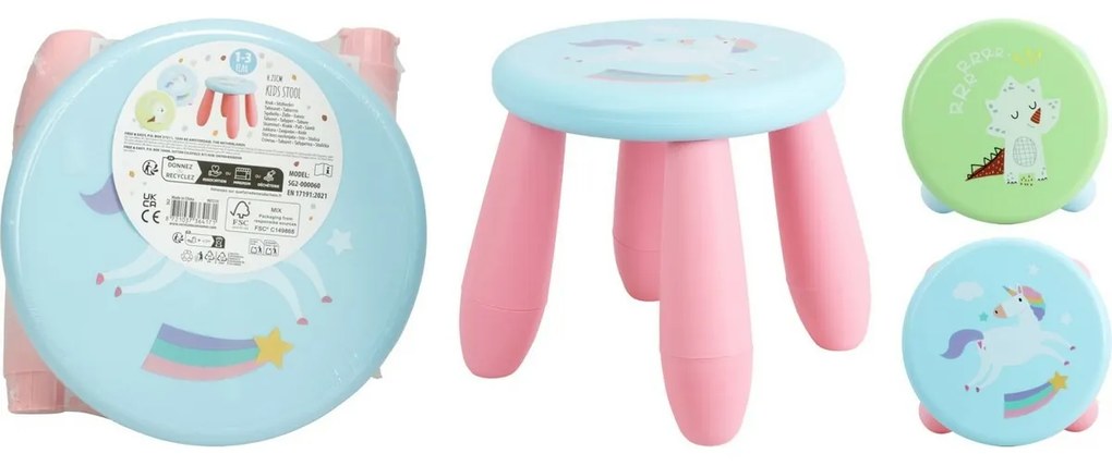 Hatu Stołek dla dzieci Dinosaurus, 23 x 22 x 21 cm, plastik