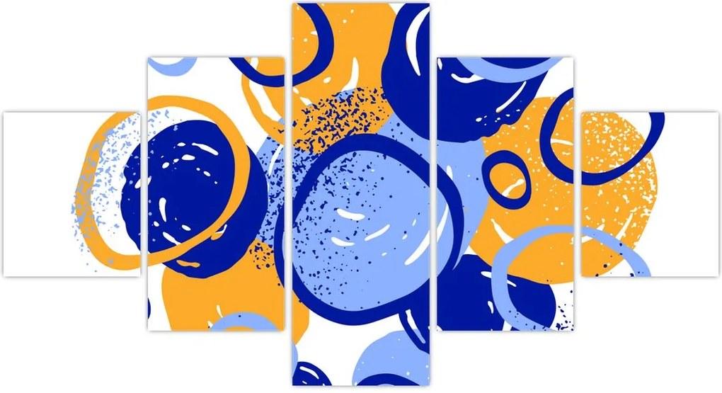 Obraz - Jasny motyw z kółkami (125x70 cm)