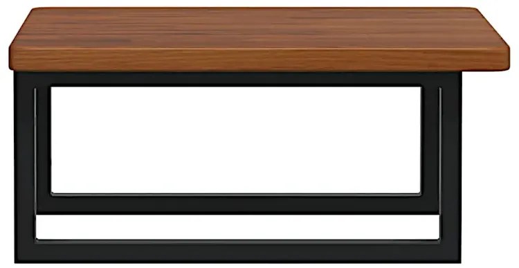 Półka ciemnobrązowa czarne uchwyty 50x50 W4-S91