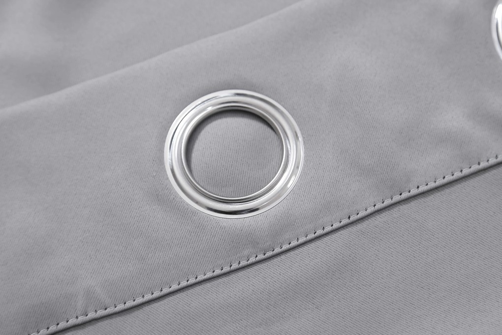 Zasłona OXFORD LIGHT 140x250 cm, jasnoszara Zawieszanie: Taśma z wiązaniami