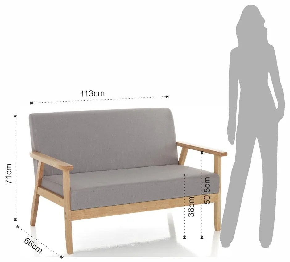 Sofa 113 cm Teresa – Tomasucci