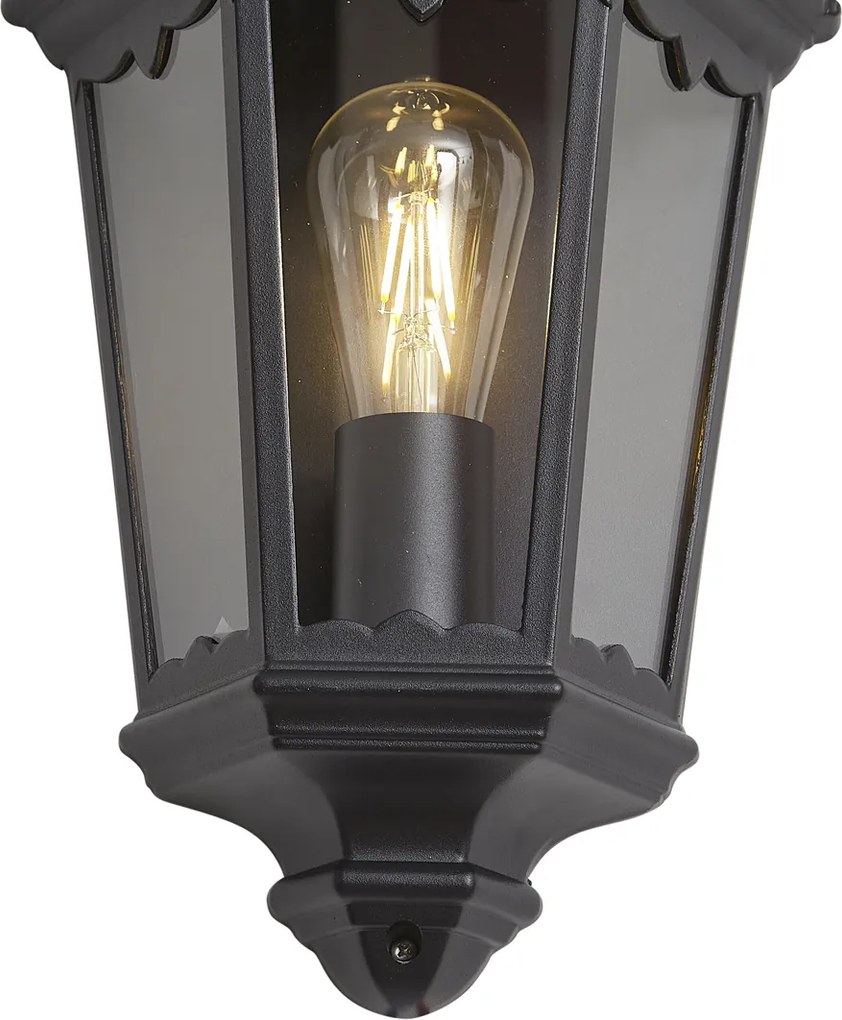 Klasyczny kinkiet zewnętrzny czarny IP44 - Havana Half