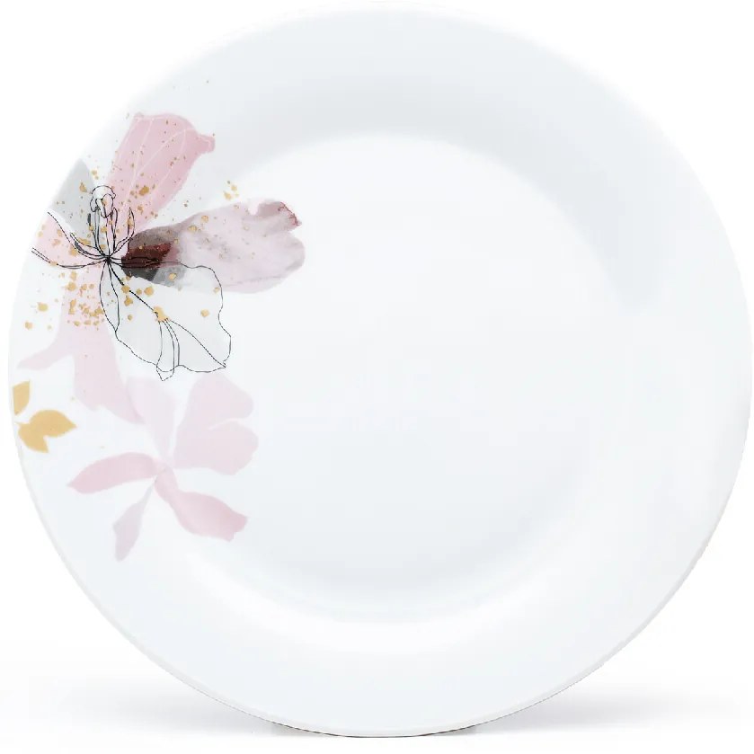 Arôme Home 18-częściowy zestaw obiadowy Kosatec, ekstra biały