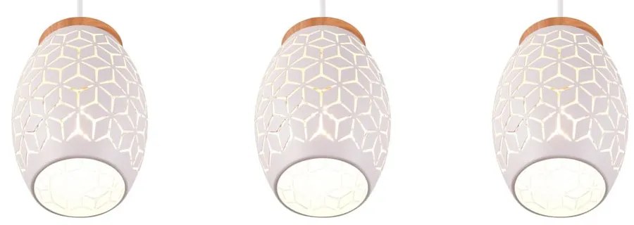 Biała lampa wisząca ø 15 cm Bidar – Trio