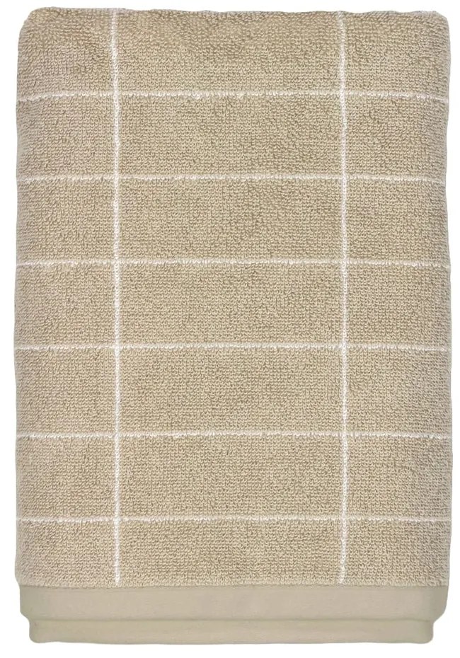 Beżowy bawełniany ręcznik kąpielowy 70x140 cm Tile Stone – Mette Ditmer Denmark