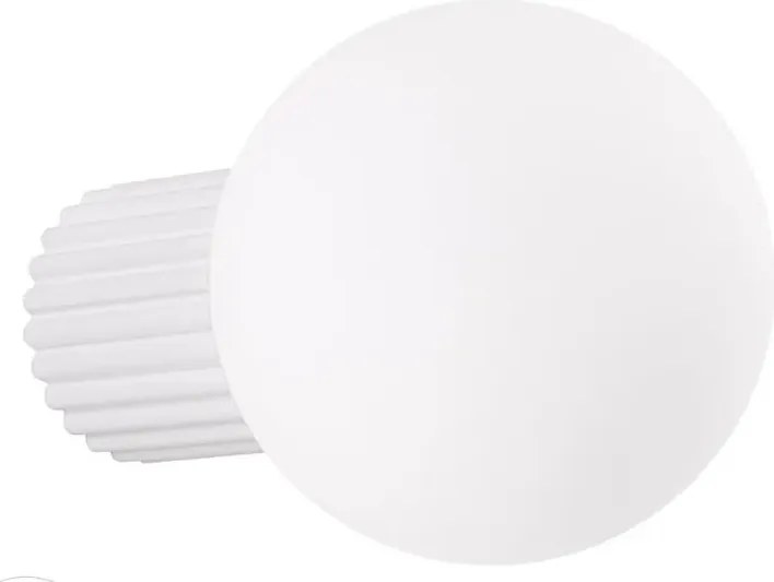Biały nowoczesny kinkiet ryflowany - K597- R8-A68
