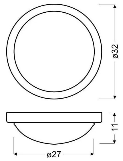 Szara lampa sufitowa ze szklanym kloszem ø 32 cm Roda – Candellux Lighting