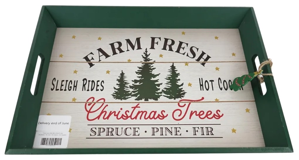 Świąteczna drewniana taca CHRISTMAS - różne warianty Wersja: Farm fresh