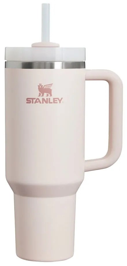 Jasnoróżowy termos ze słomką ze stali nierdzewnej 1,18 l Quencher H2.0 FlowState Tumbler Rose Quartz – Stanley