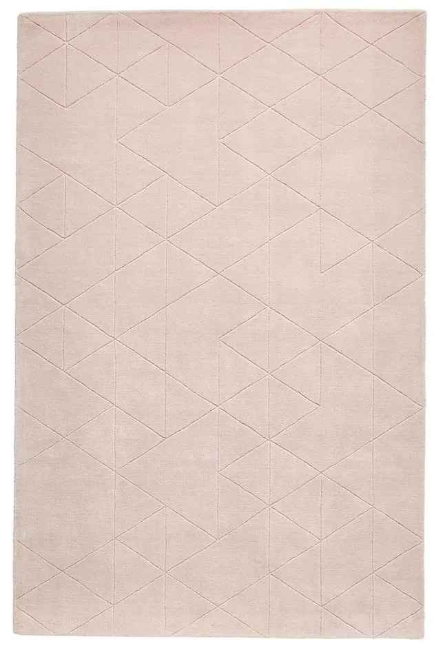 Różowy wełniany dywan Think Rugs Kasbah, 120x170 cm