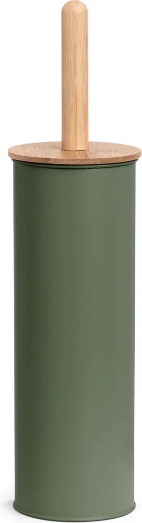 Szczotka WC z metalu i bambusa, Ø 10 cm
