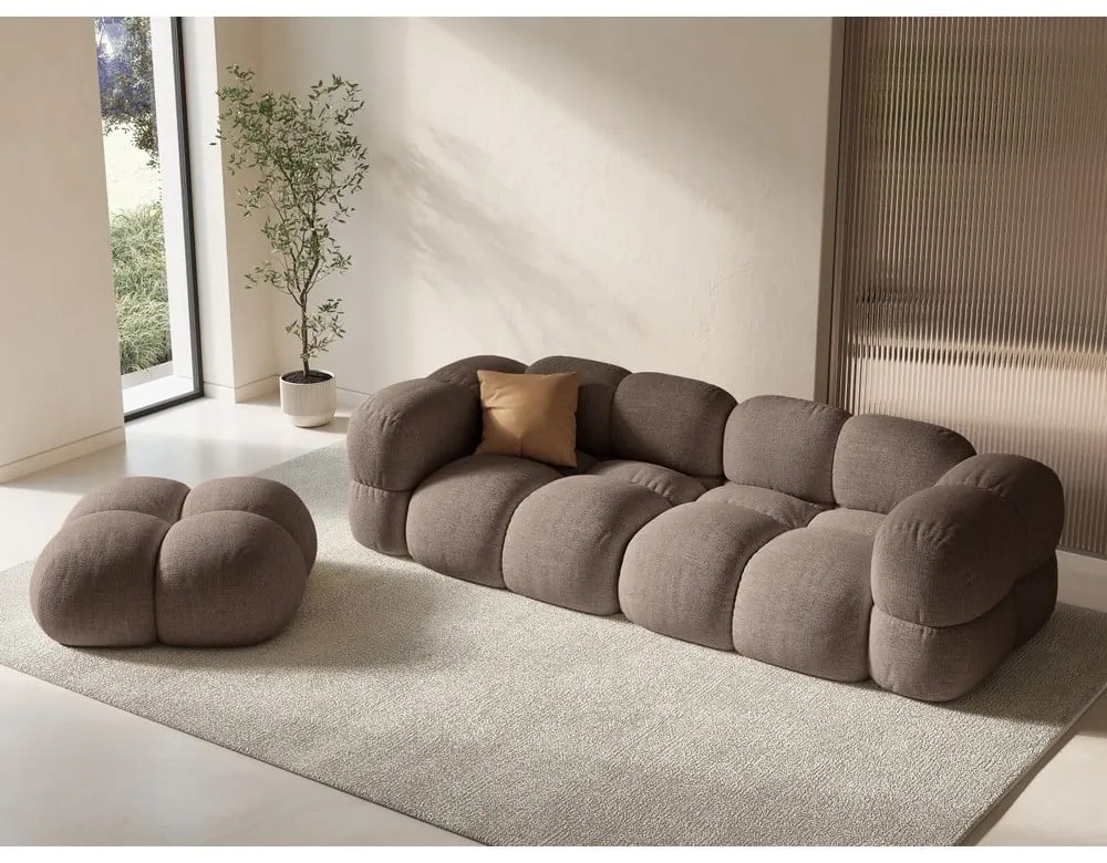 Brązowa sofa 250 cm Loretto – Cosmopolitan Design