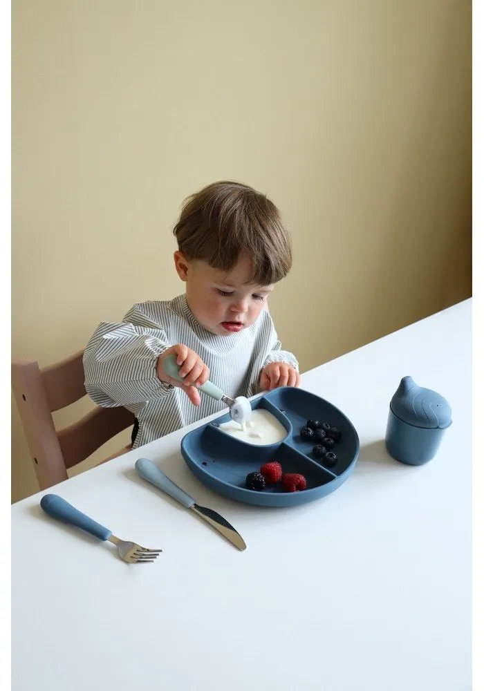 Zielono-niebieskie sztućce dla dzieci z silikonu 3 szt. Ocean Mix – Cam Cam Copenhagen