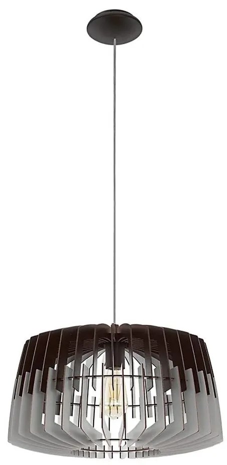Eglo 96956 - Lampa wisząca na przewodzie ARTANA 1xE27/60W/230V szara/czarna 480mm