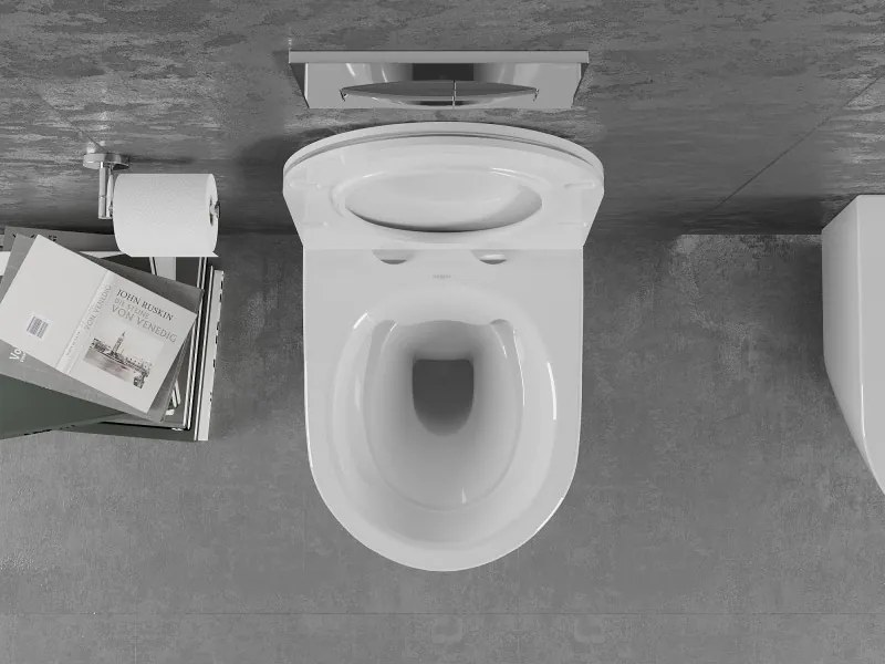 Mexen Lena miska wc Rimless z deską wolnoopadającą slim, duroplast, biała połysk - 30220500