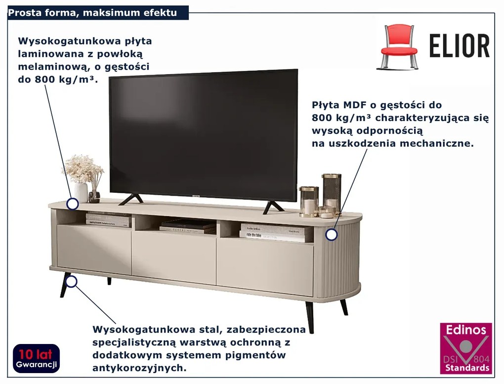 Kaszmirowa stojąca szafka RTV z półkami L9-G81