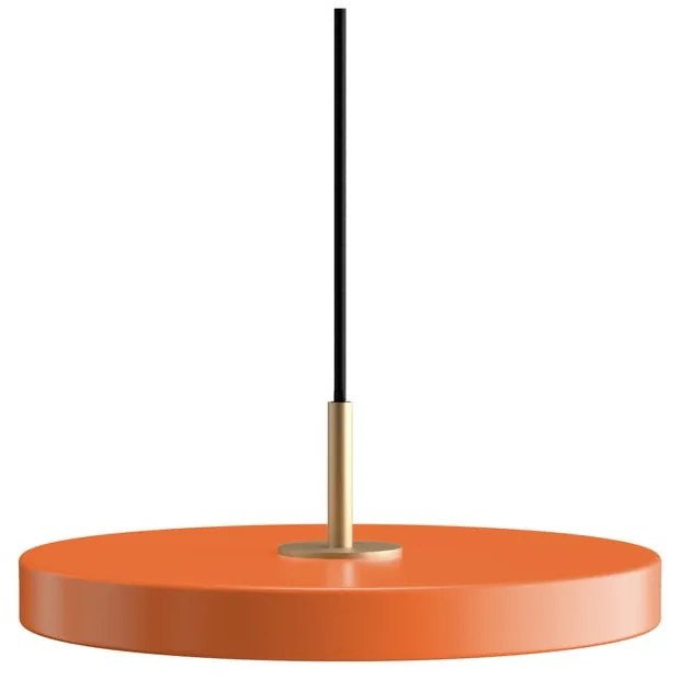 Pomarańczowa metalowa lampa wisząca LED ze ściemniaczem i metalowym kloszem ø 31 cm Asteria Plus – UMAGE