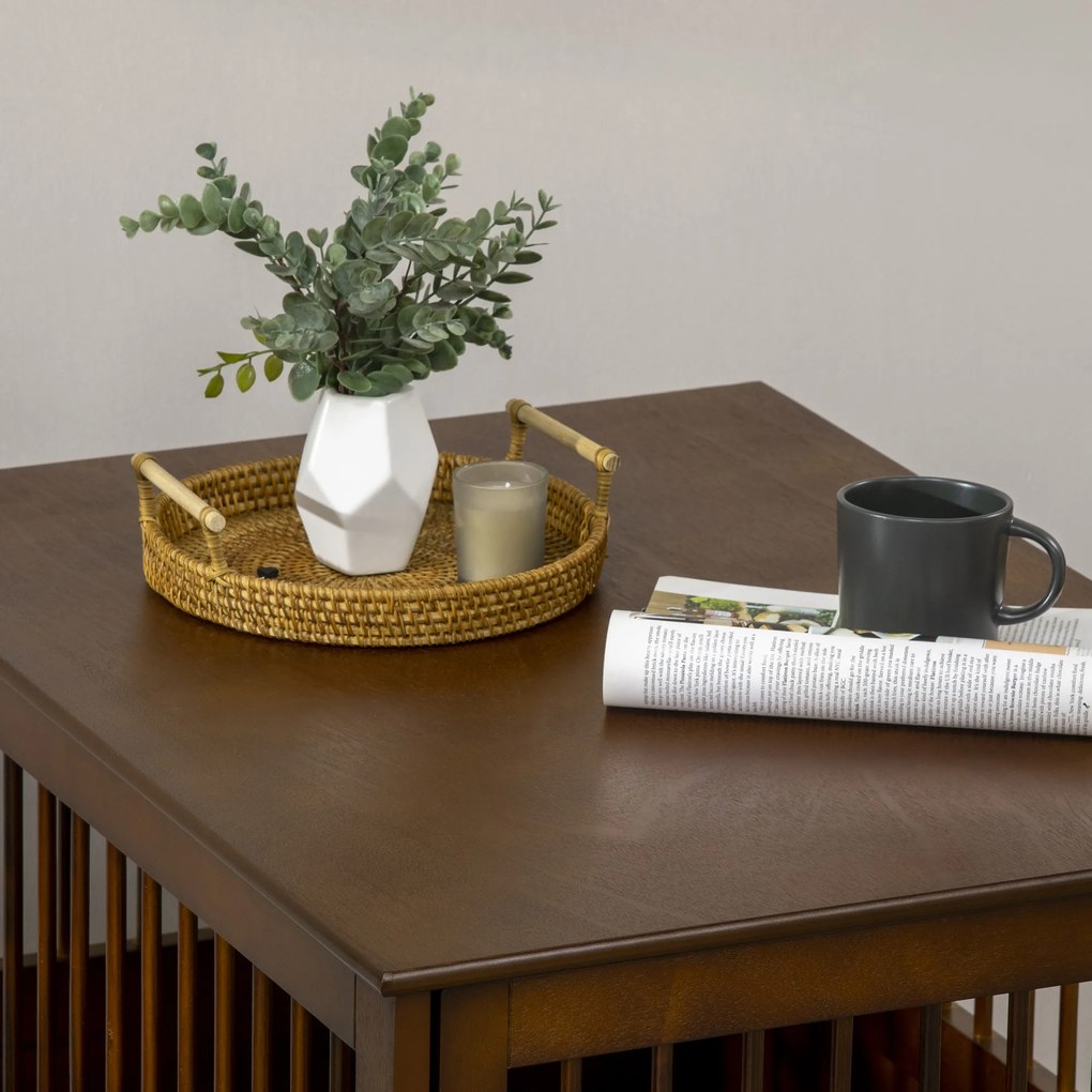 PawHut Klatka dla psa z podwyższonym stojakiem Zamknięcie Box transportowy Brązowy 805x595x675cm | Aosom PL