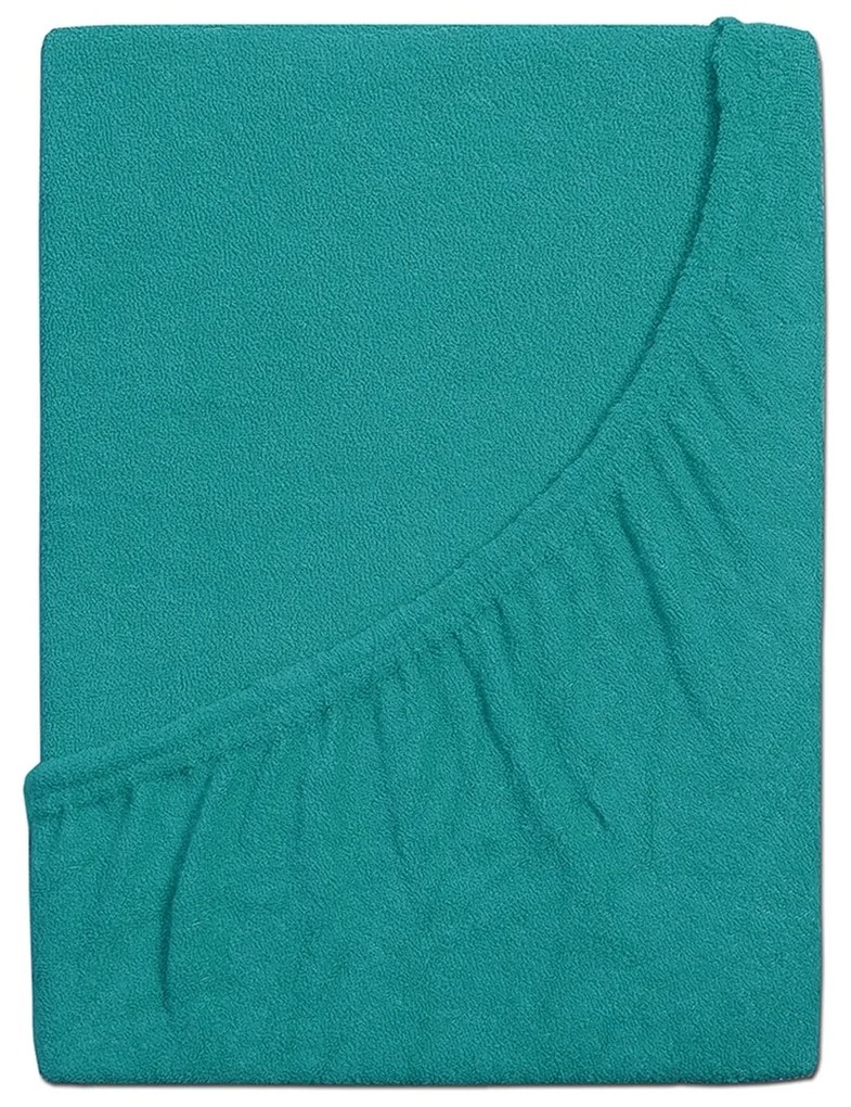 4Home prześcieradło frotte Ideal zieloneturkusowe, 90 x 200 cm, 90 x 200 cm