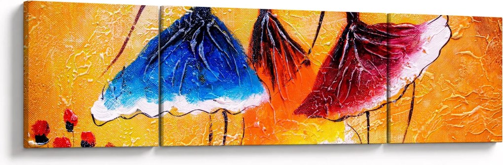 Obraz - Obraz olejny, baletki (170x50 cm)