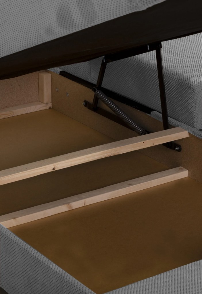 Narożnik z funkcją spania sprężyny faliste TORRE lewy Szary