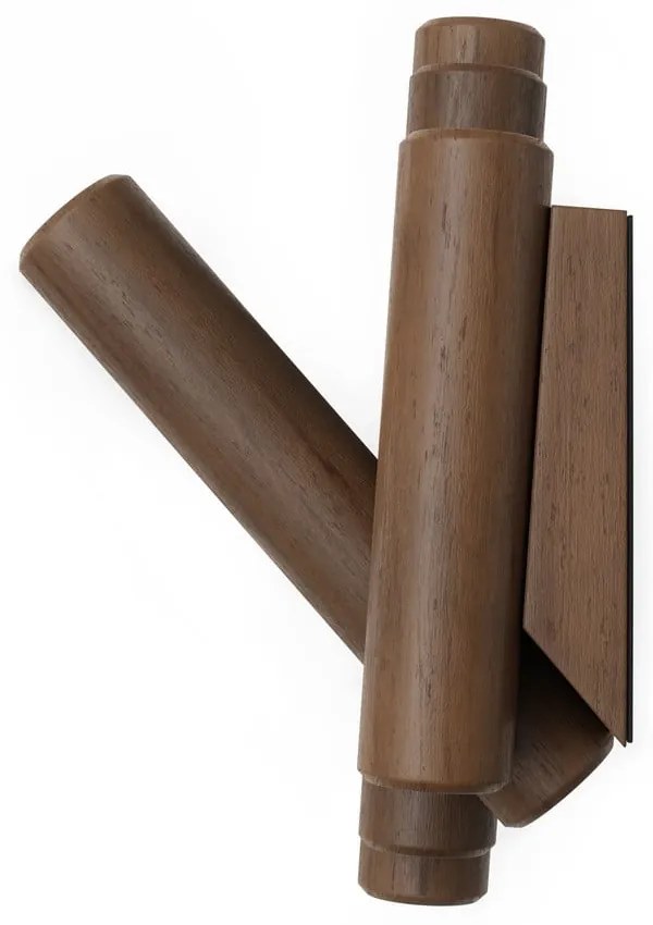 Ciemnobrązowy wieszak ścienny z litego drewna sosnowego 61 cm Picket – Umbra
