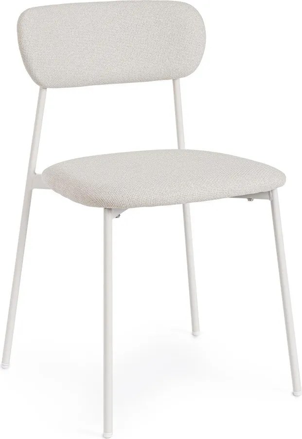 Białe tapicerowane krzesło Inka – Yes Everyday