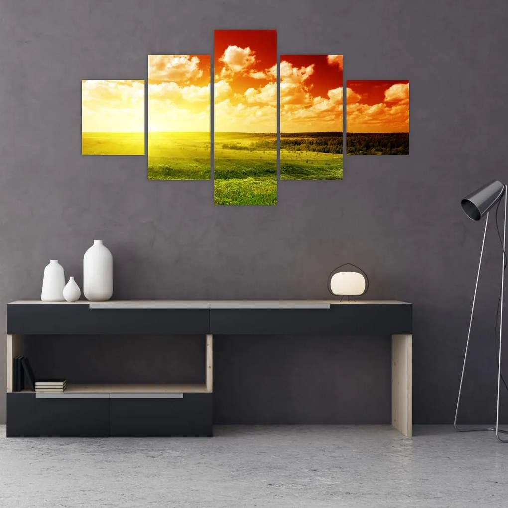 Obraz letniej łąki (125x70 cm)