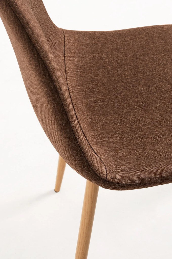 Zestaw 4 Krzese Teok Tkanina