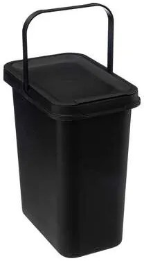 Kosz na śmieci, czarny, 12 l