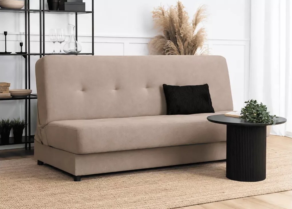 Sofa rozkładana Frunofta – wygodna kanapa do salonu z funkcją spania i pojemnikiem