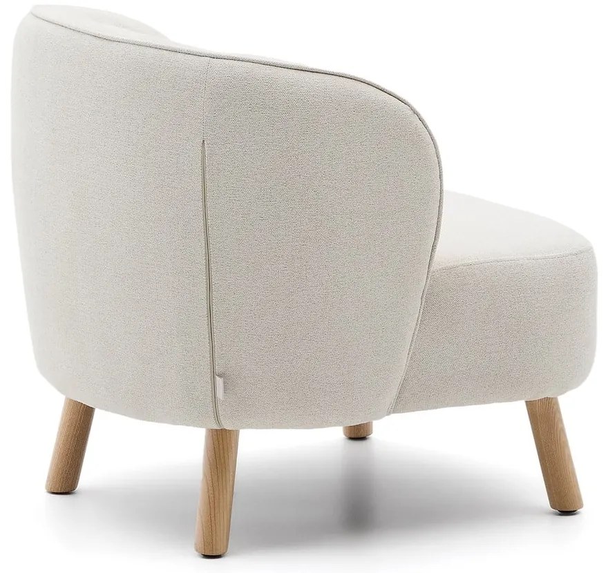 Kremowy fotel z tkaniny szenilowej Ulit – Kave Home