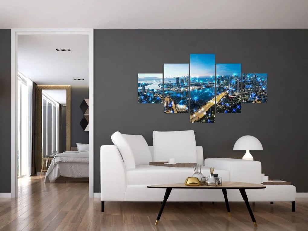 Obraz - Sieć miejska (125x70 cm)