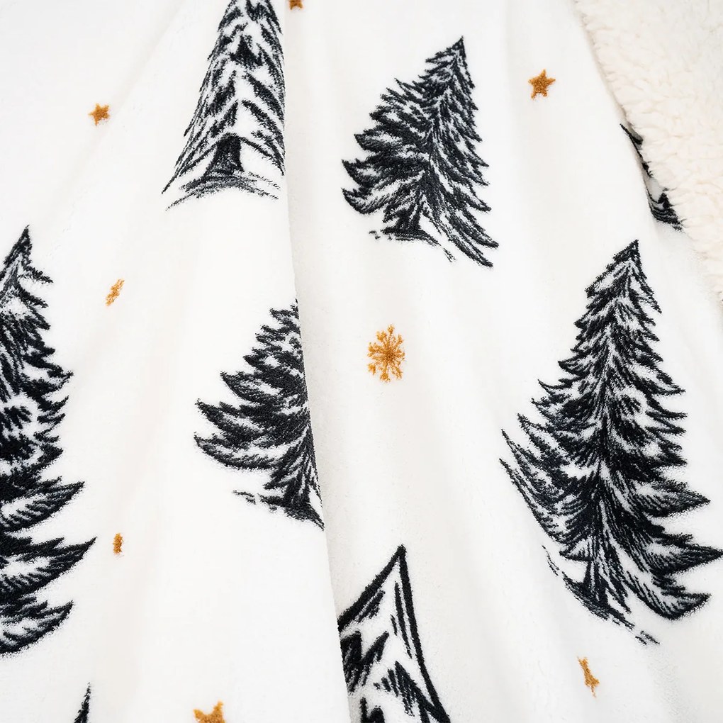 4Home Koc z barankiem Frosted Trees, 150 x 200 cm