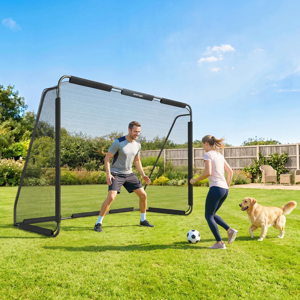 SPORTNOW Bramka do piłki nożnej ogrodowa duża 300 x 200 cm dla młodzieży i dorosłych, na zewnątrz, z wytrzymałą siatką, zaokrąglonymi narożnikami | Aosom PL