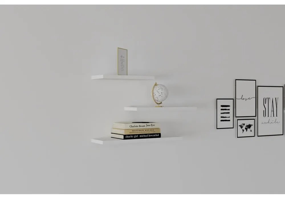 Biała półka zestaw 3 szt. Leila – Kalune Design