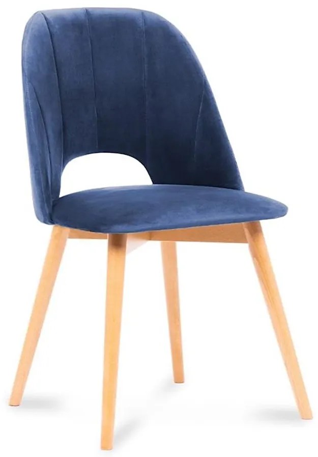 Krzesło TINO 86x48 cm ciemny niebieski/jasny dąb
