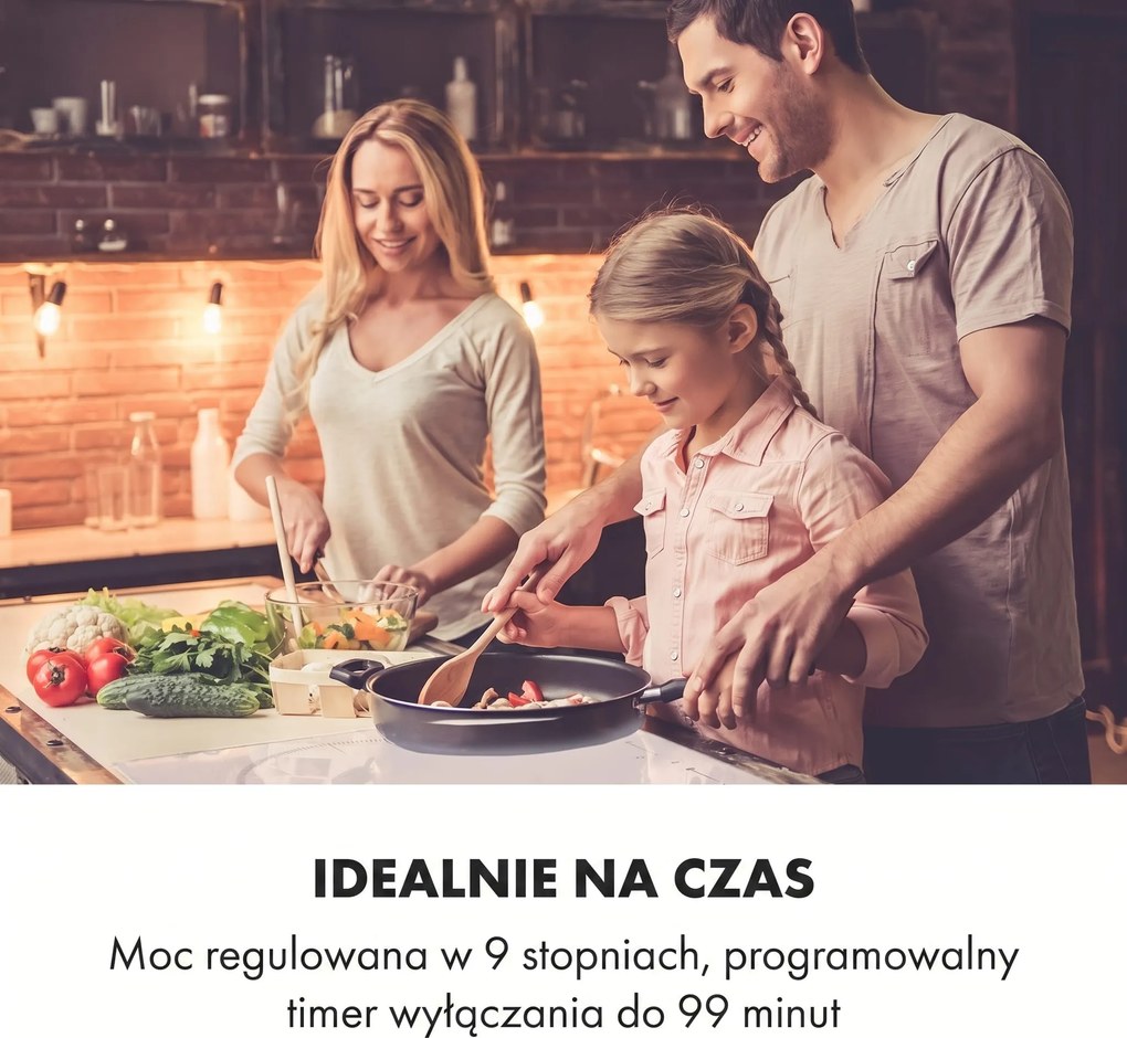 Klarstein Delicatessa 90cm Płyta Indukcyjna 5 Stref Gotowania Biały