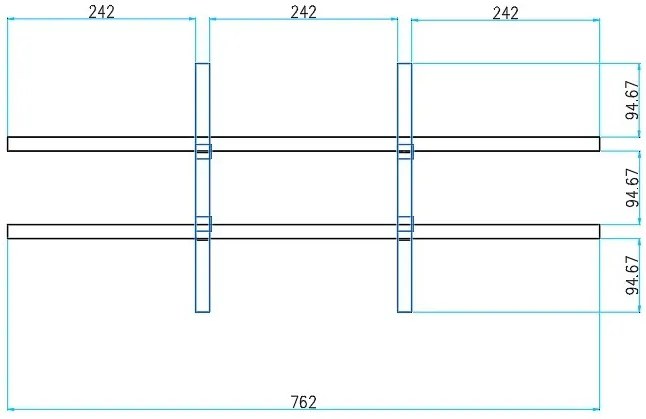 Regał sortujący PRIMO WHITE, 800 x 420 x 740 mm, 18 przegród, biały