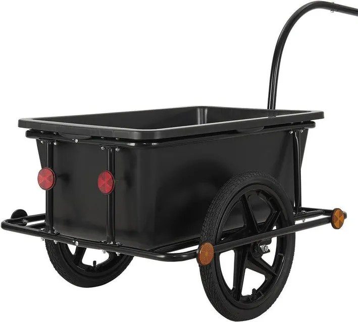 Wózek transportowy rowerowy 90 l, stalowy, plandeka, 80 kg