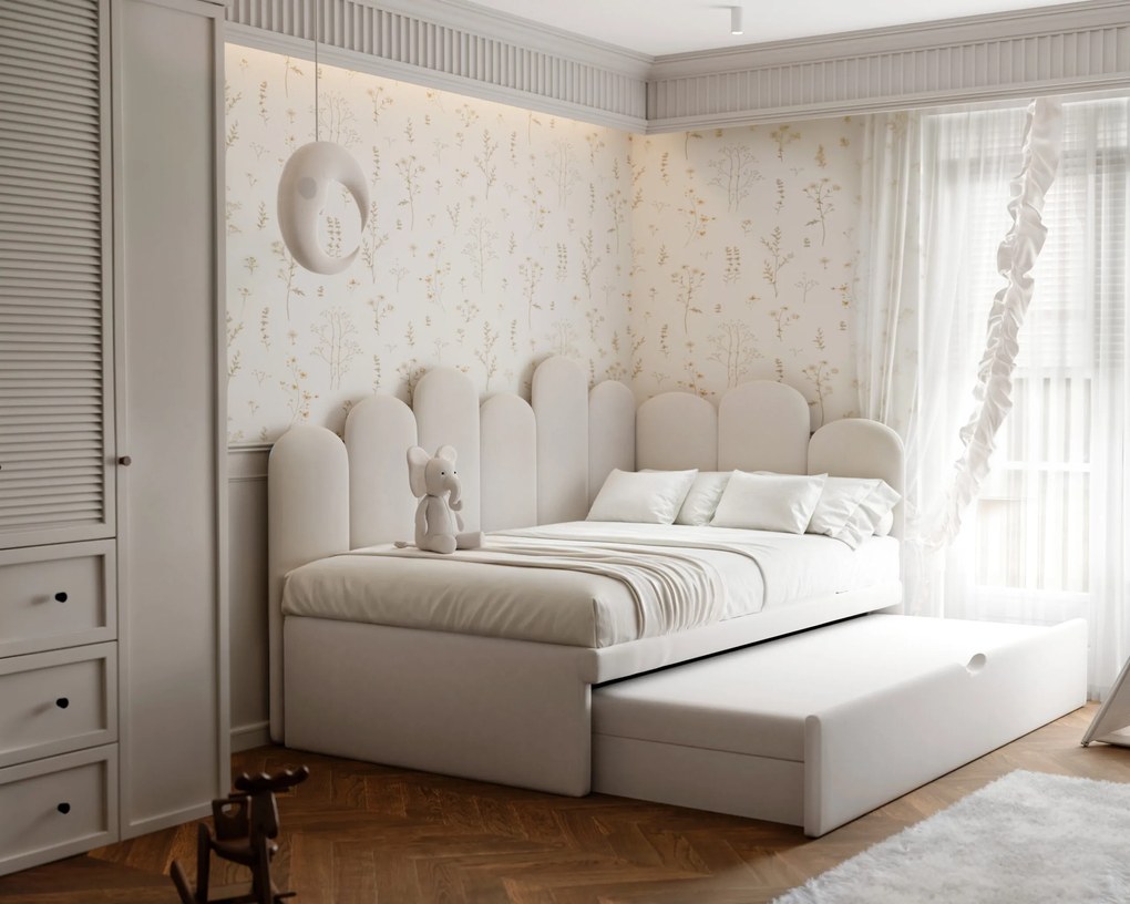 Łóżko dziecięco-młodzieżowe MIRA z dodatkową powierzchnią spania - 90x200