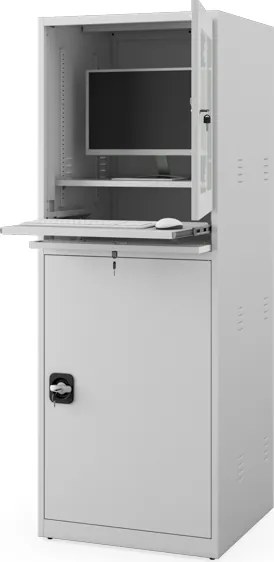 Szafa komputerowa STEVE, 640 x 1750 x 630 mm, szara