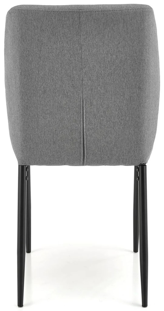 JASPER stół + 4 krzesła SZKLANY STÓŁ tapicerowane krzesła tkanina szare