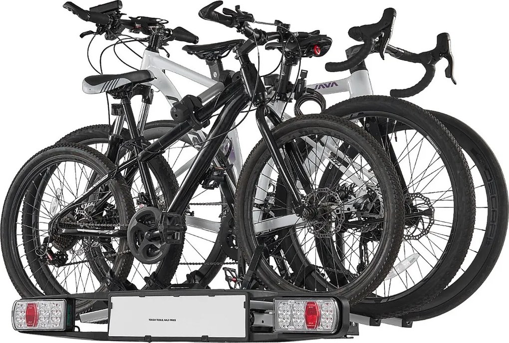 Wspornik do Przechowywania Rowerów, SucceBuy Bagażnik Rowerowy na Hak dla 3 Rowerów, Blokowalny Wspornik do Odbiorników 5 cm